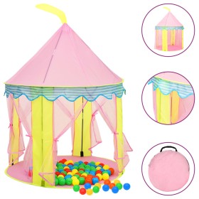 Tienda de juegos para niños con 250 bolas rosa 100x100x127 cm