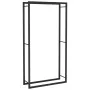 Leñero de acero negro mate 80x28x154 cm de vidaXL, Bolsas y soportes de leña - Ref: Foro24-350308, Precio: 42,99 €, Descuento: %