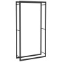 Matte black steel firewood rack 80x28x154 cm by vidaXL, Firewood bags and holders - Ref: Foro24-350308, Price: 42,17 €, Disco...