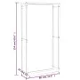 Brennholzregal aus mattschwarzem Stahl, 80 x 28 x 154 cm von vidaXL, Brennholztaschen und -halter - Ref: Foro24-350308, Preis...