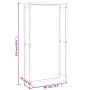 Matte black steel firewood rack 80x28x154 cm by vidaXL, Firewood bags and holders - Ref: Foro24-350308, Price: 42,17 €, Disco...