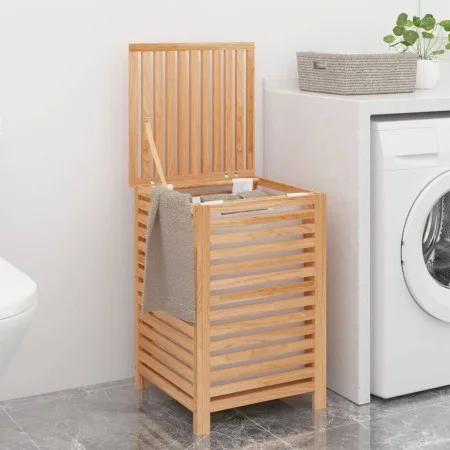 Wäschekorb aus massivem Walnussholz, 45 x 45 x 65 cm von vidaXL, Wäschekörbe - Ref: Foro24-350353, Preis: 76,27 €, Rabatt: %