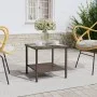 Brown synthetic rattan tempered glass side table 45x45x45cm by vidaXL, Side tables - Ref: Foro24-319399, Price: 35,83 €, Disc...