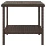 Brown synthetic rattan tempered glass side table 45x45x45cm by vidaXL, Side tables - Ref: Foro24-319399, Price: 35,83 €, Disc...