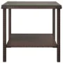 Brown synthetic rattan tempered glass side table 45x45x45cm by vidaXL, Side tables - Ref: Foro24-319399, Price: 35,83 €, Disc...