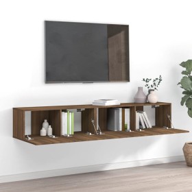 TV-Möbelset 2-tlg. Sperrholz Eiche braun von vidaXL, TV-Möbel - Ref: Foro24-3120283, Preis: 102,02 €, Rabatt: %