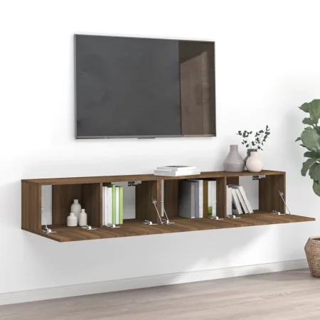 TV-Möbelset 2-tlg. Sperrholz Eiche braun von vidaXL, TV-Möbel - Ref: Foro24-3120283, Preis: 105,04 €, Rabatt: %