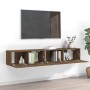 Set de muebles para TV 2 pzas madera contrachapada roble marrón de vidaXL, Muebles TV - Ref: Foro24-3120283, Precio: 96,33 €,...