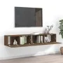 TV-Möbelset 2-tlg. Sperrholz Eiche braun von vidaXL, TV-Möbel - Ref: Foro24-3120283, Preis: 105,04 €, Rabatt: %