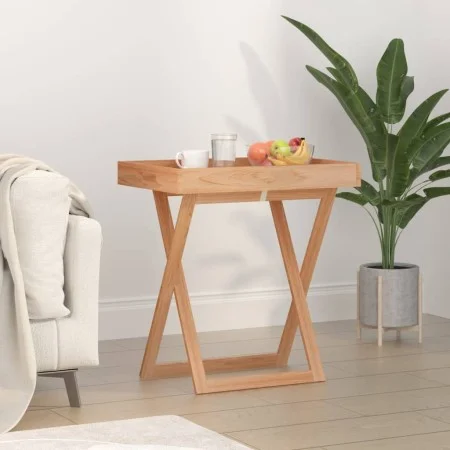 Folding solid walnut wood tray table 52x36x56.5 cm by vidaXL, Trays - Ref: Foro24-350349, Price: 60,42 €, Discount: %