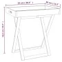 Klapptabletttisch massives Walnussholz 52x36x56,5 cm von vidaXL, Tabletts - Ref: Foro24-350349, Preis: 60,42 €, Rabatt: %
