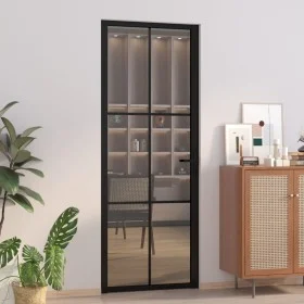 Innentür EGS-Glas und schwarzes Aluminium 76x201,5 cm von vidaXL, Türen für zu Hause - Ref: Foro24-350564, Preis: 213,75 €, R...