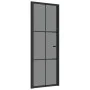 Innentür EGS-Glas und schwarzes Aluminium 76x201,5 cm von vidaXL, Türen für zu Hause - Ref: Foro24-350564, Preis: 225,70 €, R...