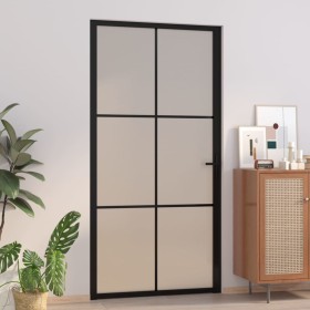Matte black glass and aluminum interior door 102.5x201.5 cm by vidaXL, Doors for the home - Ref: Foro24-350559, Price: 180,52...