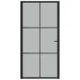 Matte black glass and aluminum interior door 102.5x201.5 cm by vidaXL, Doors for the home - Ref: Foro24-350559, Price: 180,58...