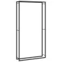 Brennholzregal aus mattschwarzem Stahl, 110 x 28 x 214 cm von vidaXL, Brennholztaschen und -halter - Ref: Foro24-350311, Prei...