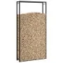 Brennholzregal aus mattschwarzem Stahl, 110 x 28 x 214 cm von vidaXL, Brennholztaschen und -halter - Ref: Foro24-350311, Prei...