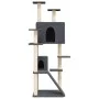 Cat scratching post with dark gray sisal posts 153 cm by vidaXL, Cat furniture - Ref: Foro24-171695, Price: 66,11 €, Discount: %