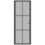Matte black glass and aluminum interior door 76x201.5 cm by vidaXL, Doors for the home - Ref: Foro24-350556, Price: 211,92 €,...