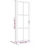 Innentür aus mattschwarzem Glas und Aluminium, 76 x 201,5 cm von vidaXL, Türen für zu Hause - Ref: Foro24-350556, Preis: 208,...