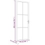Innentür aus mattschwarzem Glas und Aluminium, 76 x 201,5 cm von vidaXL, Türen für zu Hause - Ref: Foro24-350556, Preis: 211,...
