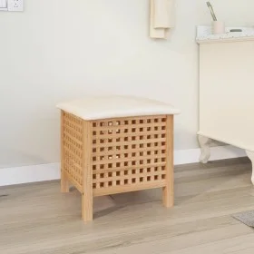 Badezimmerhocker aus massivem Walnussholz, 48 x 47,5 x 52 cm von vidaXL, Wäschekörbe - Ref: Foro24-350350, Preis: 82,98 €, Ra...