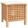 Badezimmerhocker aus massivem Walnussholz, 48 x 47,5 x 52 cm von vidaXL, Wäschekörbe - Ref: Foro24-350350, Preis: 82,98 €, Ra...