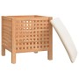 Taburete de baño madera maciza nogal 48x47,5x52 cm de vidaXL, Cestas para ropa - Ref: Foro24-350350, Precio: 84,63 €, Descuen...