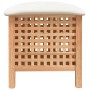 Badezimmerhocker aus massivem Walnussholz, 48 x 47,5 x 52 cm von vidaXL, Wäschekörbe - Ref: Foro24-350350, Preis: 84,63 €, Ra...