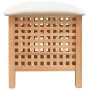 Badezimmerhocker aus massivem Walnussholz, 48 x 47,5 x 52 cm von vidaXL, Wäschekörbe - Ref: Foro24-350350, Preis: 82,98 €, Ra...
