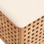 Badezimmerhocker aus massivem Walnussholz, 48 x 47,5 x 52 cm von vidaXL, Wäschekörbe - Ref: Foro24-350350, Preis: 84,63 €, Ra...