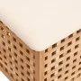 Badezimmerhocker aus massivem Walnussholz, 48 x 47,5 x 52 cm von vidaXL, Wäschekörbe - Ref: Foro24-350350, Preis: 82,98 €, Ra...