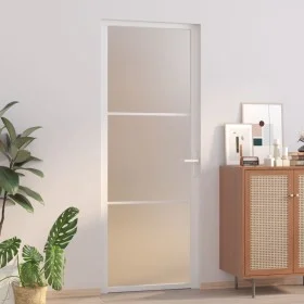 Innentür aus mattweißem Glas und Aluminium 76x201,5 cm von vidaXL, Türen für zu Hause - Ref: Foro24-350576, Preis: 224,66 €, ...