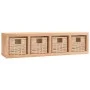 Wall shelf with baskets solid walnut wood 62x18x16 cm by vidaXL, Shelves and shelves - Ref: Foro24-350370, Price: 59,79 €, Di...