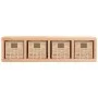 Wall shelf with baskets solid walnut wood 62x18x16 cm by vidaXL, Shelves and shelves - Ref: Foro24-350370, Price: 59,79 €, Di...