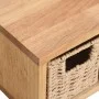 Wall shelf with baskets solid walnut wood 62x18x16 cm by vidaXL, Shelves and shelves - Ref: Foro24-350370, Price: 59,79 €, Di...