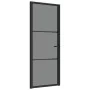 Puerta interior vidrio EGS y aluminio negro 83x201,5 cm de vidaXL, Puertas para el hogar - Ref: Foro24-350561, Precio: 354,70...