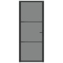 Puerta interior vidrio EGS y aluminio negro 83x201,5 cm de vidaXL, Puertas para el hogar - Ref: Foro24-350561, Precio: 364,61 €