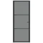Puerta interior vidrio EGS y aluminio negro 83x201,5 cm de vidaXL, Puertas para el hogar - Ref: Foro24-350561, Precio: 354,70...