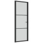 Innentür aus mattschwarzem Glas und Aluminium, 76 x 201,5 cm von vidaXL, Türen für zu Hause - Ref: Foro24-350552, Preis: 280,...