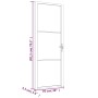 Innentür aus mattschwarzem Glas und Aluminium, 76 x 201,5 cm von vidaXL, Türen für zu Hause - Ref: Foro24-350552, Preis: 280,...