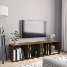 Brown oak wood TV cabinet/shelf 143x30x36 cm by vidaXL, Shelves and shelves - Ref: Foro24-815272, Price: 70,22 €, Discount: %