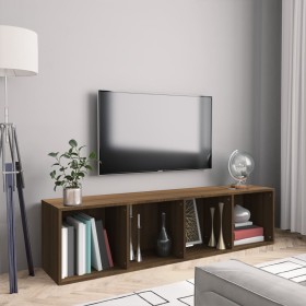 Estantería/mueble de TV madera roble marrón 143x30x36 cm