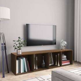 TV-Schrank/Regal aus braunem Eichenholz, 143 x 30 x 36 cm von vidaXL, Regale und Regale - Ref: Foro24-815272, Preis: 72,19 €,...