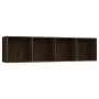 TV-Schrank/Regal aus braunem Eichenholz, 143 x 30 x 36 cm von vidaXL, Regale und Regale - Ref: Foro24-815272, Preis: 70,22 €,...