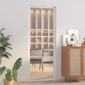 Innentür aus Glas ESG und weißem Aluminium 76x201,5 cm von vidaXL, Türen für zu Hause - Ref: Foro24-350572, Preis: 195,22 €, ...