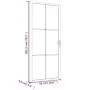 Innentür aus mattweißem Glas und Aluminium, 93 x 201,5 cm von vidaXL, Türen für zu Hause - Ref: Foro24-350582, Preis: 189,40 ...