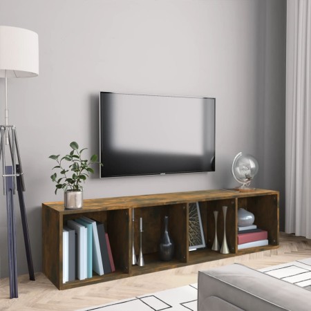 TV-Schrank/Regal aus geräuchertem Eichenholz, 143 x 30 x 36 cm von vidaXL, Regale und Regale - Ref: Foro24-815270, Preis: 67,...
