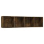 TV-Schrank/Regal aus geräuchertem Eichenholz, 143 x 30 x 36 cm von vidaXL, Regale und Regale - Ref: Foro24-815270, Preis: 67,...