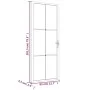 Innentür aus mattschwarzem Glas und Aluminium 83x201,5 cm von vidaXL, Türen für zu Hause - Ref: Foro24-350557, Preis: 234,85 ...